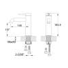 Kohlman Axel QB105AB Robinet de chiuvetă vertical negru Kohlman Axel QB105AB Negru
